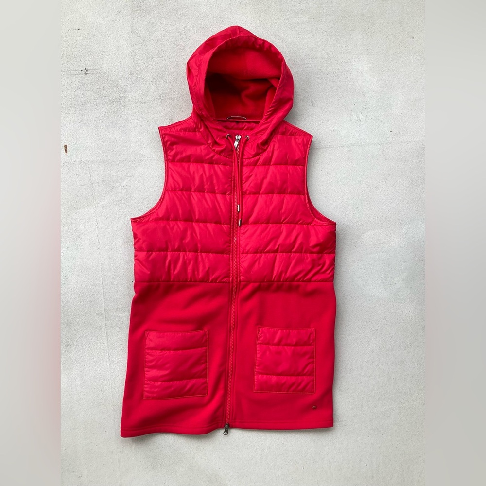 Nwot Olsen women’s long puffer vest jacket size small